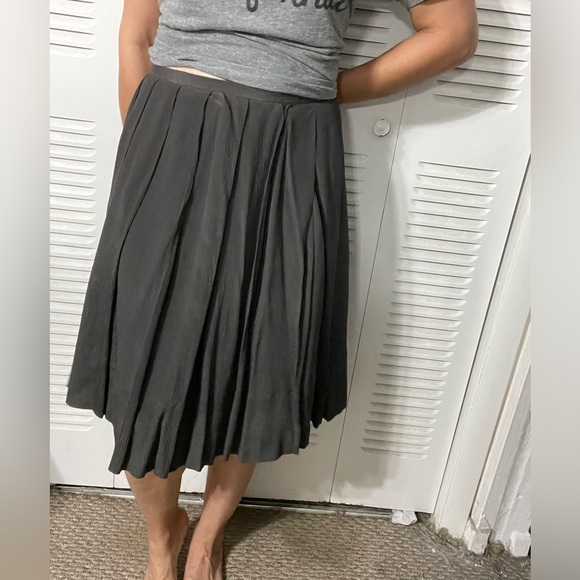 J CREW WOMEN'S GRAY SILK TABLET MIDI SKIRT SIZE 6 - Picture 7 of 15